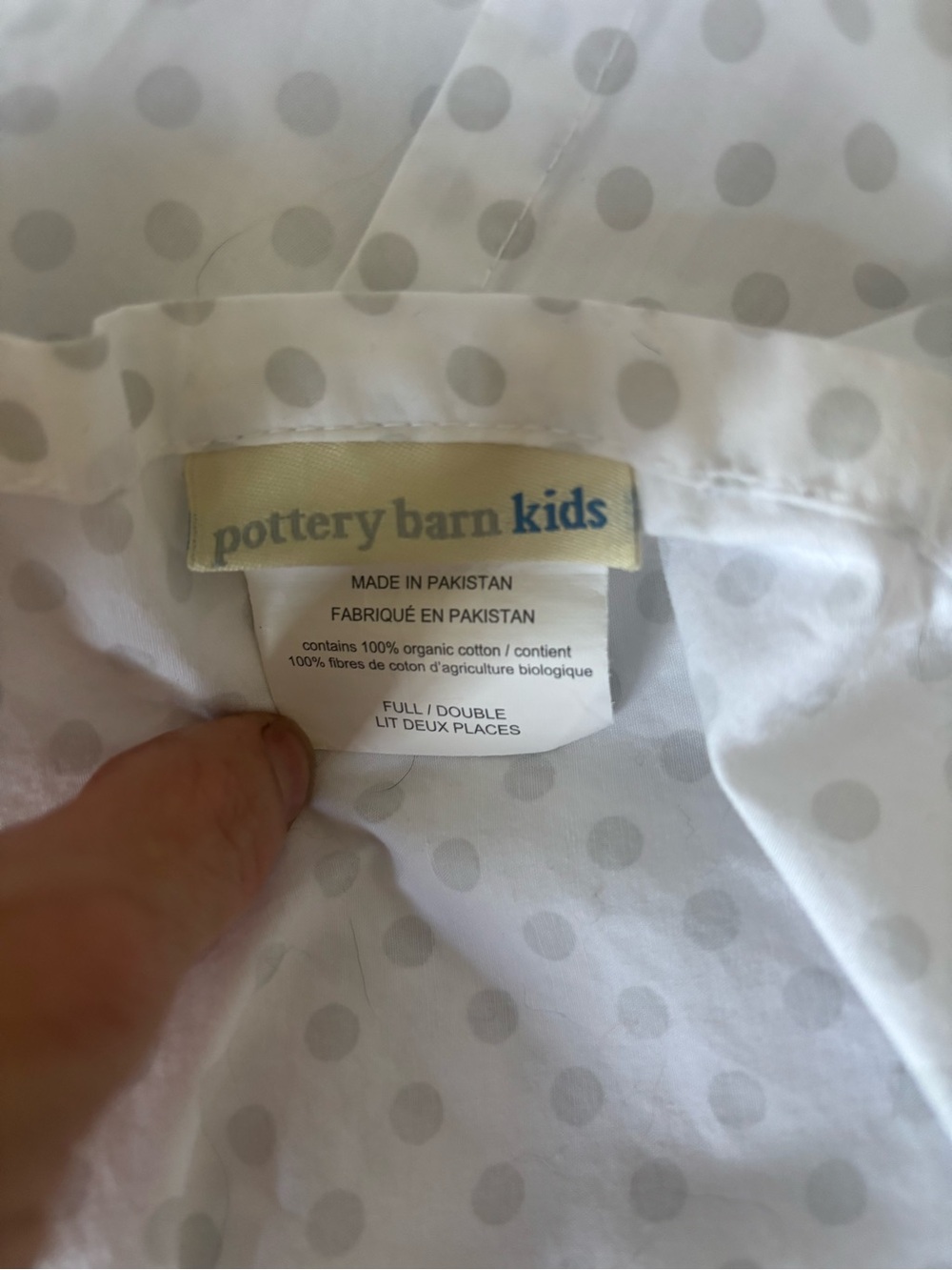 Pottery Barn Kids Polka Dot Full/Double Flat Sheet Unisex - Picture 2 of 7